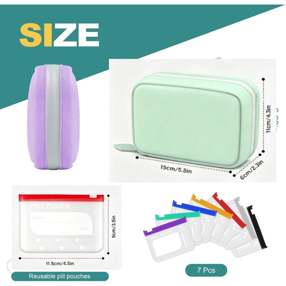 GAINZ Travel Pill Organizer | 7-Day Storage
